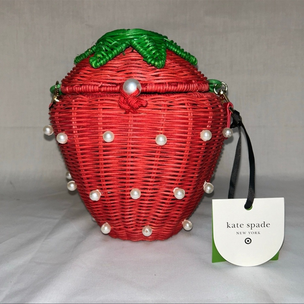 Kate Spade Red and Green Strawberry Mini Bag